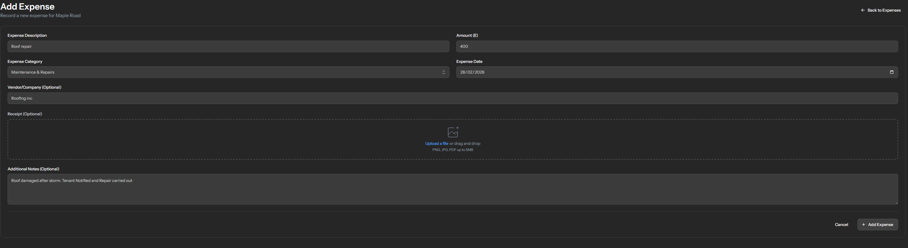 Rentisphere expense tracker